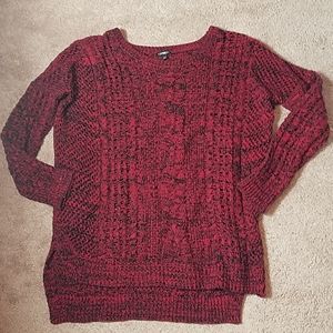 Express medium red marled open Stitch swea…